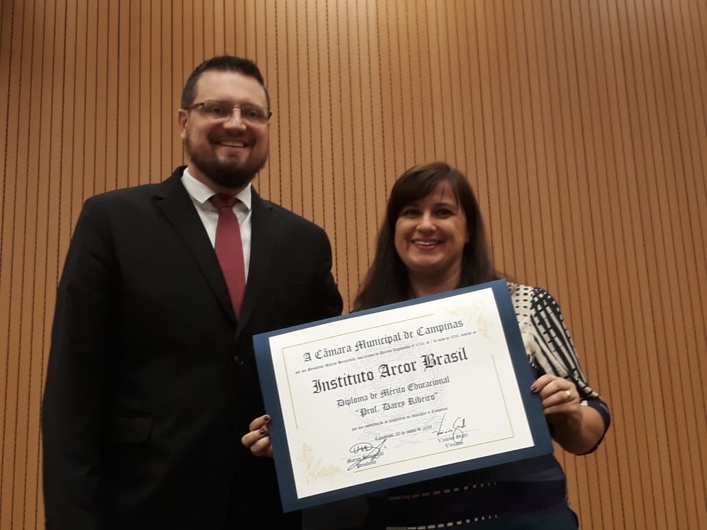INSTITUTO ARCOR BRASIL RECEBEU O DIPLOMA DARCY RIBEIRO DA CÂMARA DE CAMPINAS