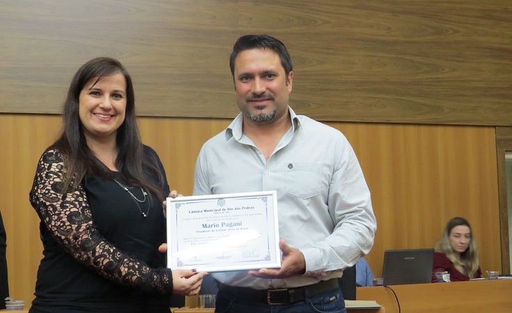 INSTITUTO ARCOR BRASIL RECEBEU MOÇÃO DE CONGRATULAÇÕES E APLAUSOS DA CÂMARA DE RIO DAS PEDRAS