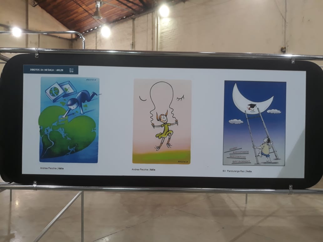 MOSTRA DO PRÊMIO INSTITUTO ARCOR NO SALÃO DE HUMOR DE PIRACICABA É PAINEL SOBRE DIREITOS DA INFÂNCIA NO MUNDO