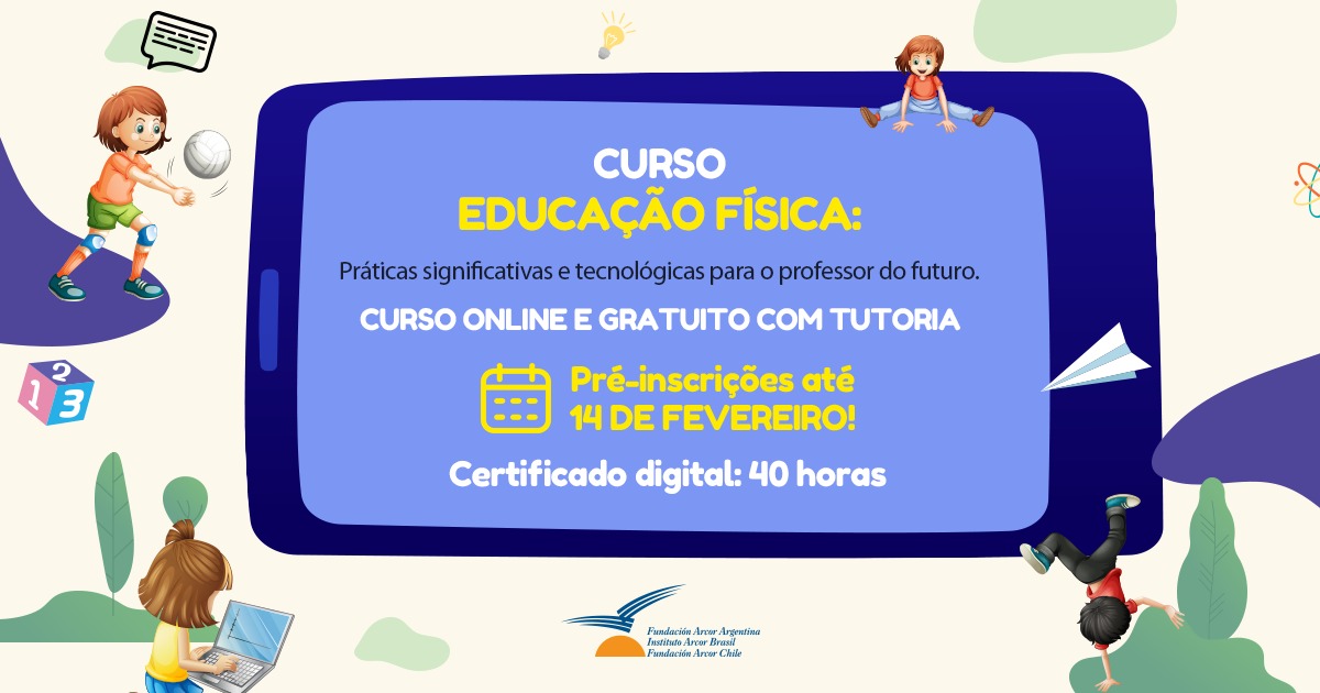 CURSO GRATUITO COM TUTOR PARA PROFESSORES DE EDUCAÇÃO FÍSICA