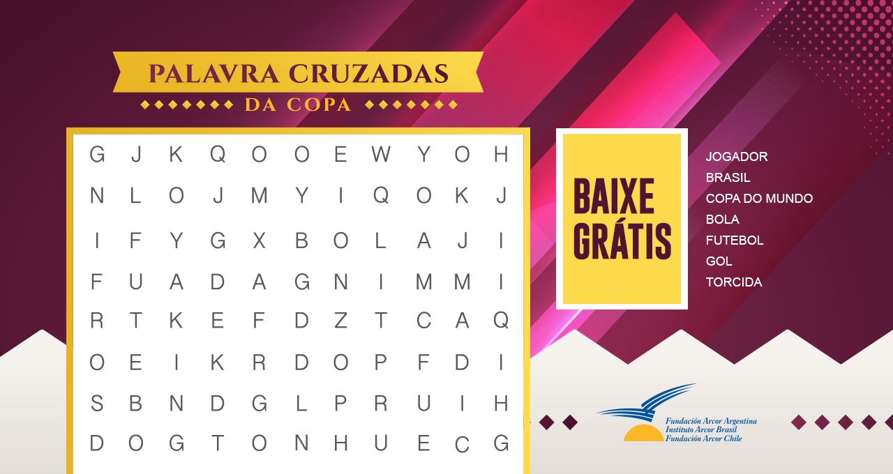 PALAVRAS CRUZADAS DA COPA